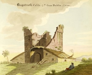 Baggotrath Castle, a medieval castle situated at present day Baggot Street